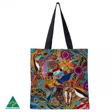Aboriginal Art Tote Bag - Justin Butler Aboriginal Art Tote Bag - Justin Butler